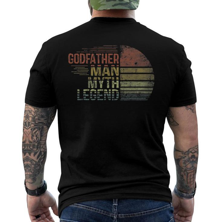 Godfather Man Myth Legend Vintage Men Classic Godfather Men's Back Print T-shirt