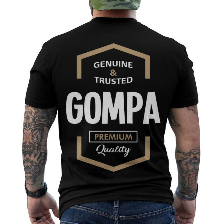 Gompa Grandpa Genuine Trusted Gompa Premium Quality Men's T-Shirt Back Print