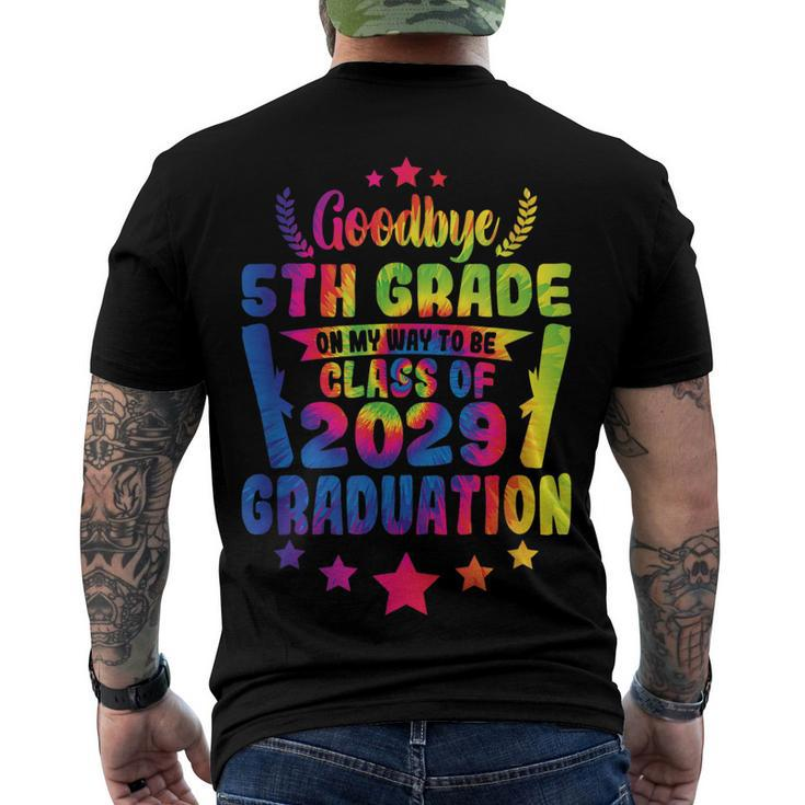 Goodbye 5Th Grade Class Of 2029 Graduate 5Th Grade Tie Dye Men's Back Print T-shirt