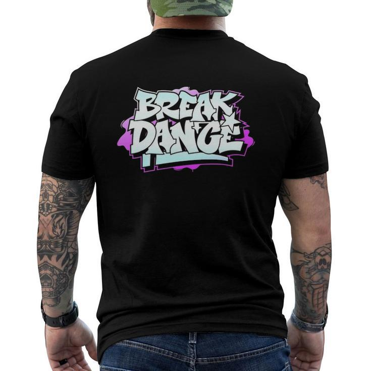 Graffiti Style Break Dancing Hip Hop Men's Back Print T-shirt