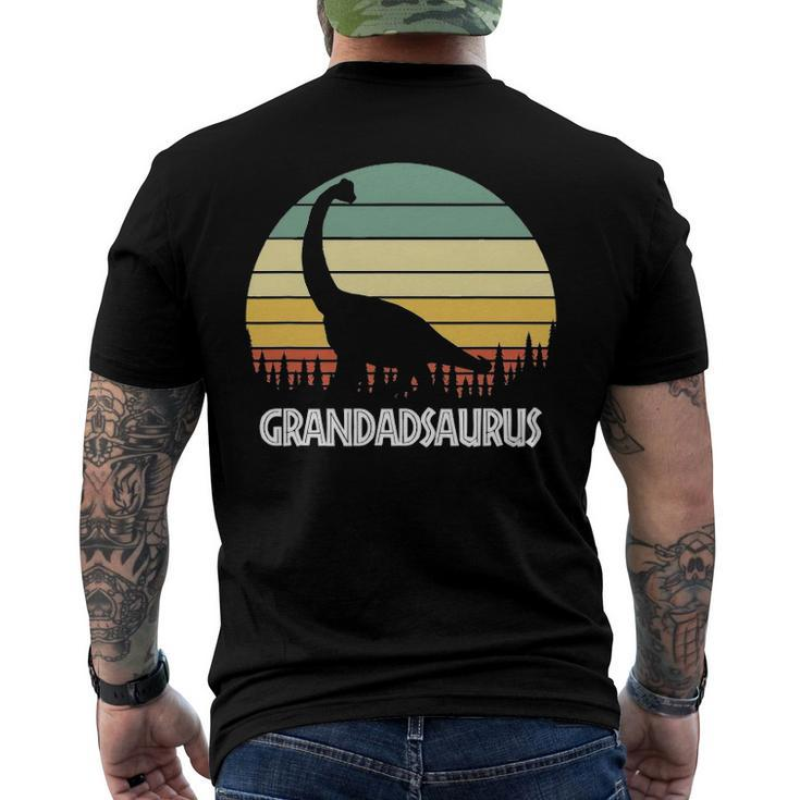 Grandadsaurus Grandad Saurus Grandad Dinosaur Men's Back Print T-shirt