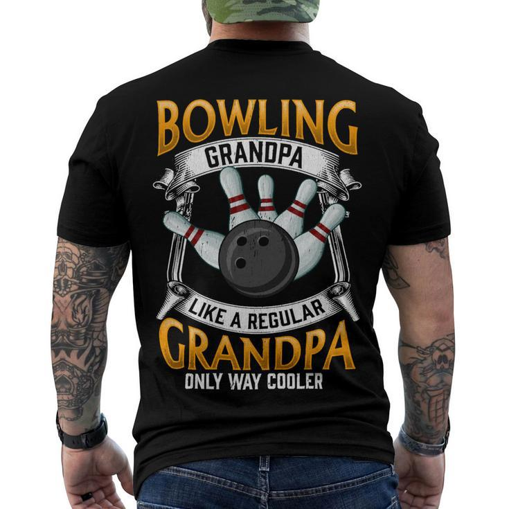 Grandfather Cool Grandad Bowler 416 Bowling Bowler Men's T-shirt Back Print