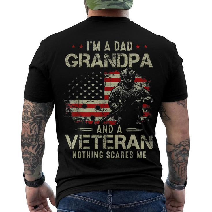 Grandpa For Men Fathers Day Im A Dad Grandpa Veteran Men's Back Print T-shirt