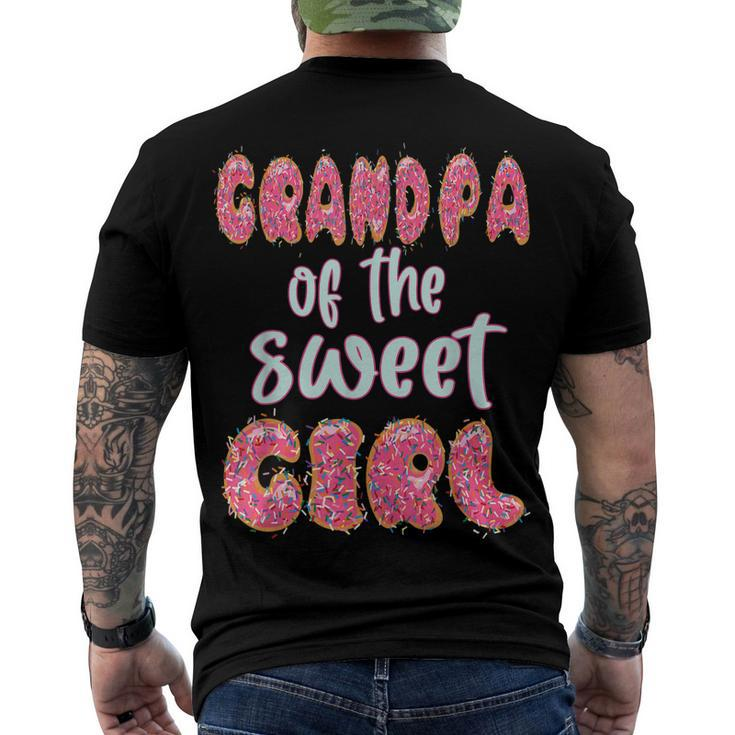 Mens Grandpa Of The Sweet Girl Donut Birthday Party Outfit Family Men's T-shirt Back Print
