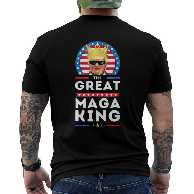 Great Maga King Trump Biden Political Ultra Mega Proud Men's Back Print T-shirt