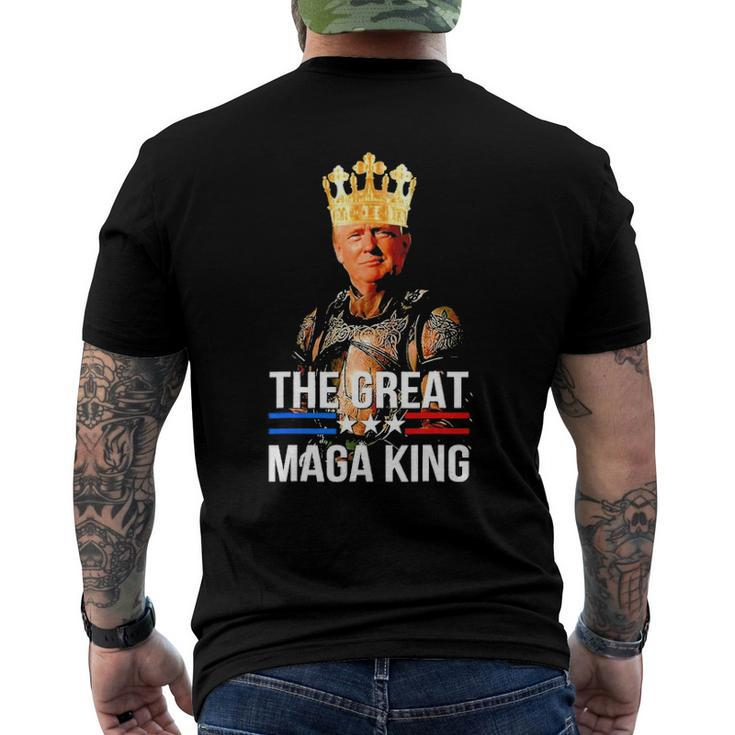 Great Maga King Trump Ultra Maga Crowd Anti Biden Ultra Maga Men's Back Print T-shirt
