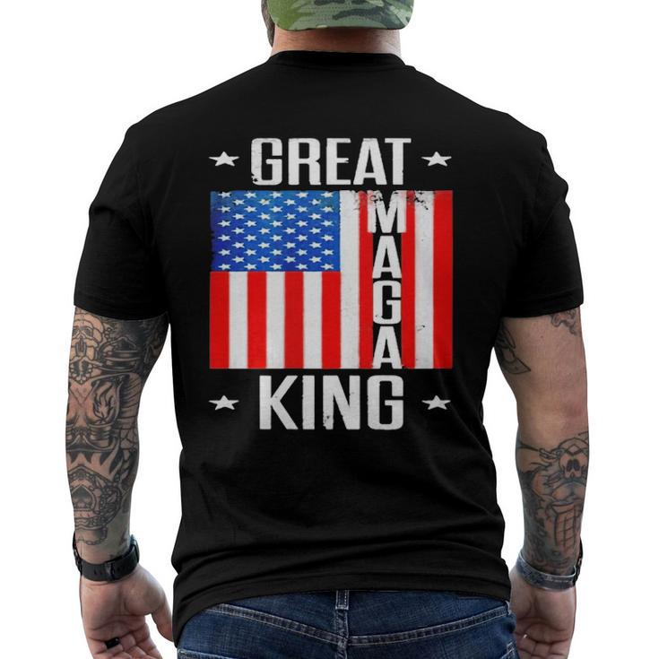 Great Maga King Ultra Maga American Flag Vintage Men's Back Print T-shirt