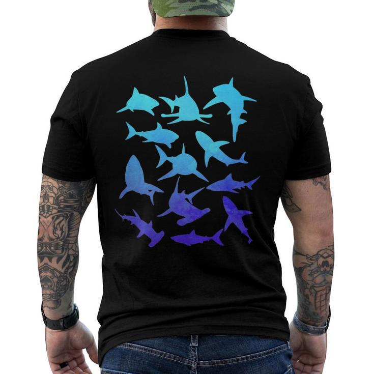 Great White Sharks Hammerhead Shark Lover Vintage Graphic Men's Back Print T-shirt