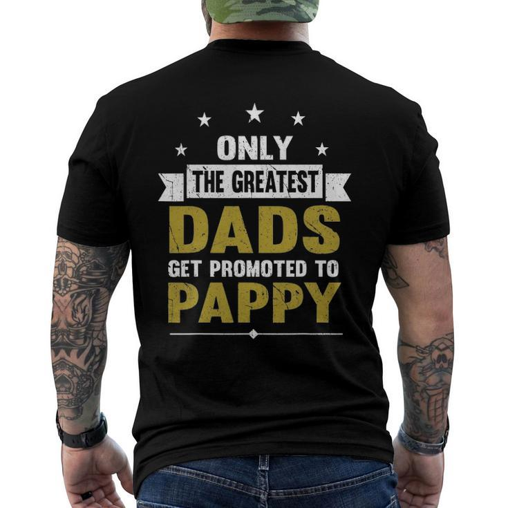 Greatest Dads Get Promoted To Pappy Grandpa For Men Men's Back Print T-shirt