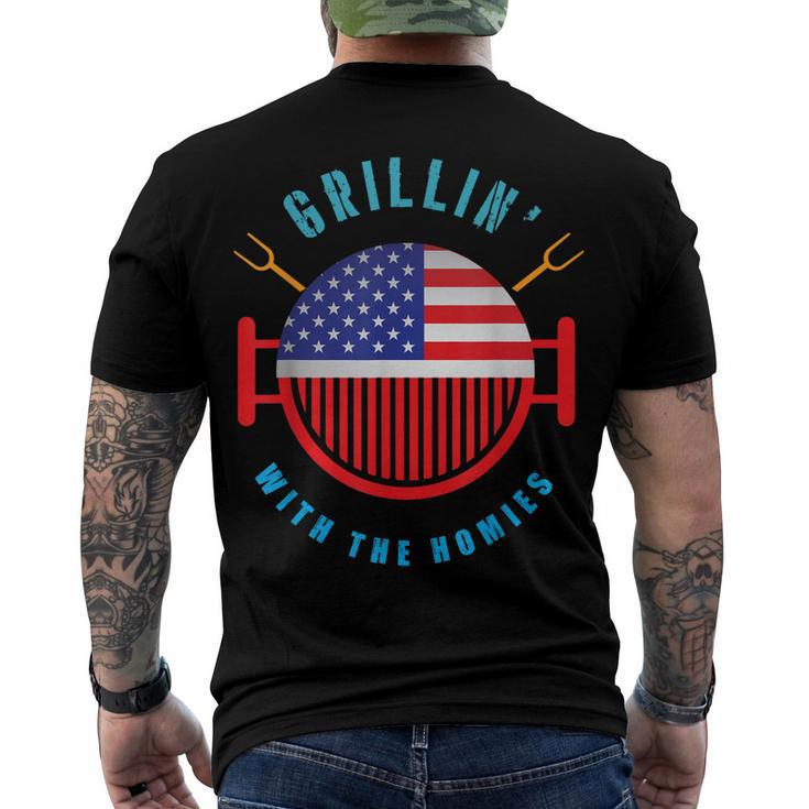 Grillin Dad Grilling T 4Th Of July Independence Men's T-shirt Back Print