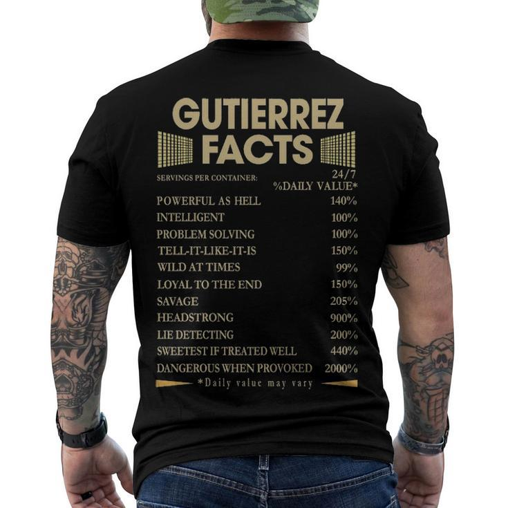 Gutierrez Name Gutierrez Facts Men's T-Shirt Back Print