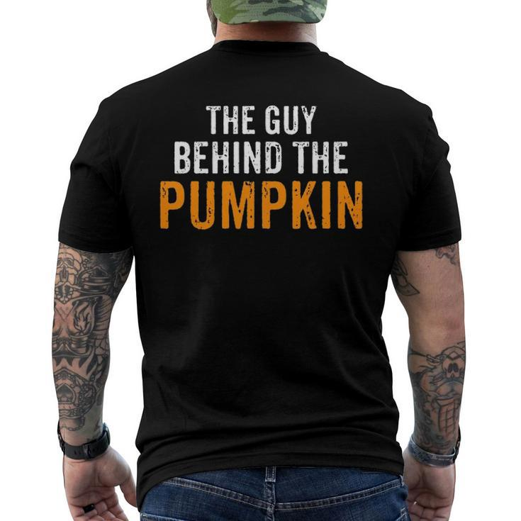 Im The Guy Behind The Pumpkin Dad Pregnancy Halloween Couple Men's Back Print T-shirt