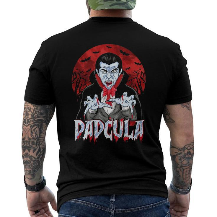 Mens Halloween Dad Dracula Costume Dadcula Men's Back Print T-shirt