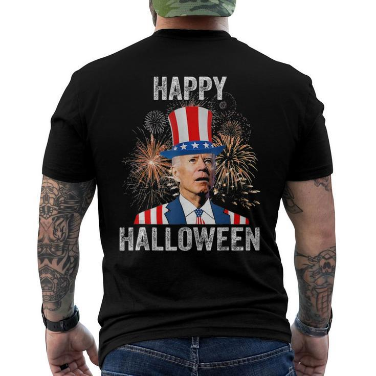 Halloween Happy 4Th Of July Anti Joe Biden Men's Back Print T-shirt