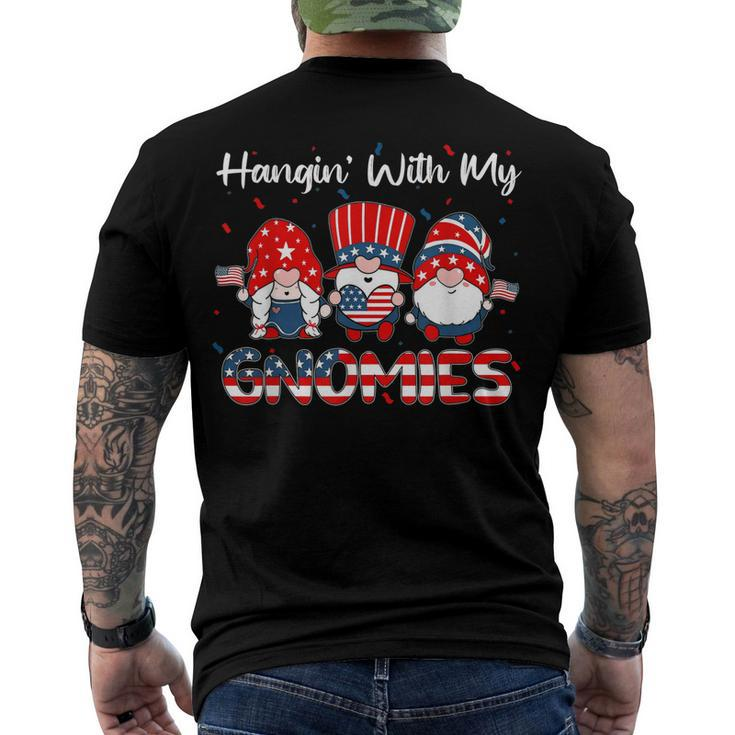 Hanging With My Gnomies Cute Patriotic 4Th Of July Gnome Men's T-shirt Back Print