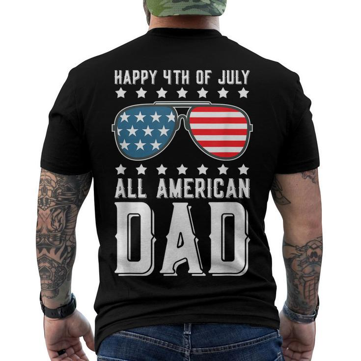 Happy 4Th Of July All American Dad Men's T-shirt Back Print