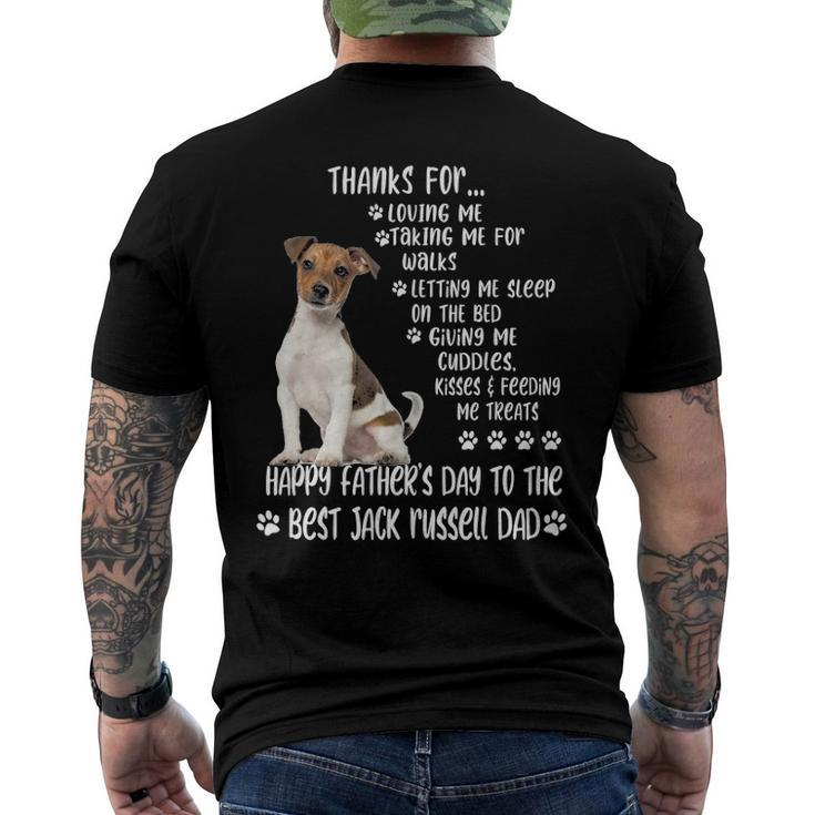 Happy Fathers Day 2022 Jack Russell Dad Dog Lover Men's Back Print T-shirt