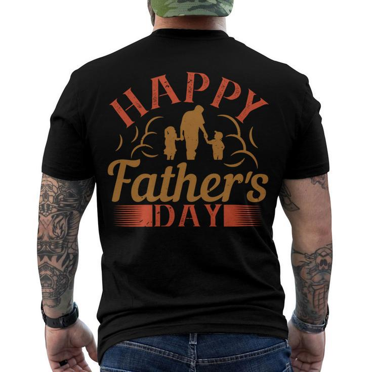 Happy Fathers Day  Fathers Day Gift Men's Crewneck Short Sleeve Back Print T-shirt