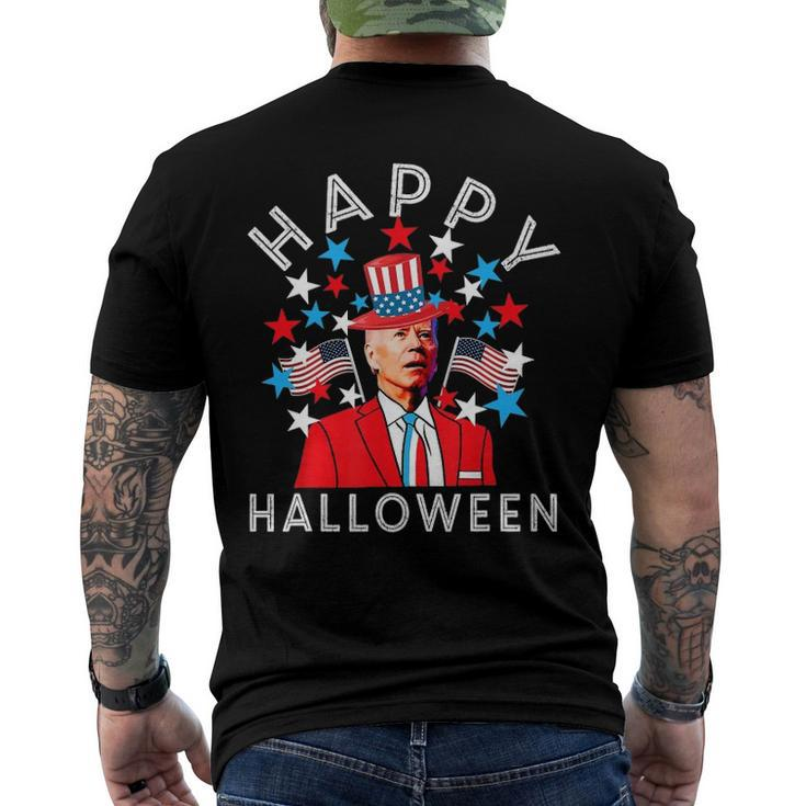 Happy Halloween Joe Biden 4Th Of July Memorial Independence Men's Back Print T-shirt