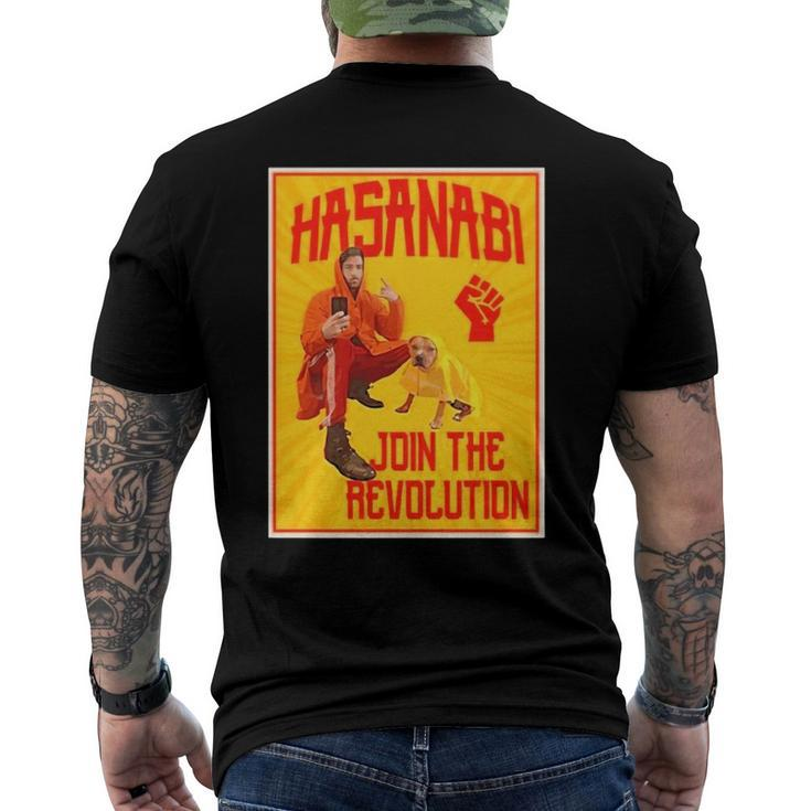 Hasanabi Join The Revolution Raised Fist Men's Back Print T-shirt