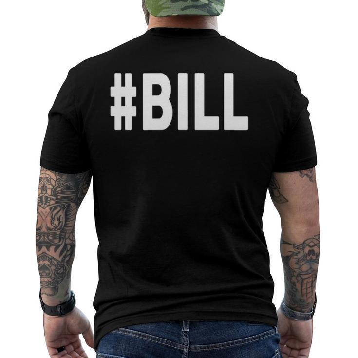 Hashtag Bill Name Bill Men's Back Print T-shirt