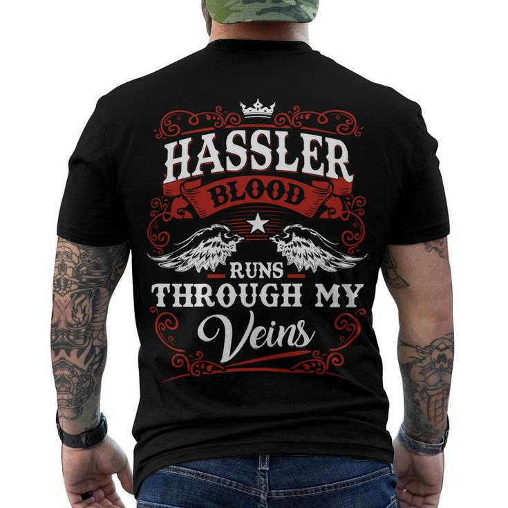 Hassler Name Shirt Hassler Family Name Men's Crewneck Short Sleeve Back Print T-shirt