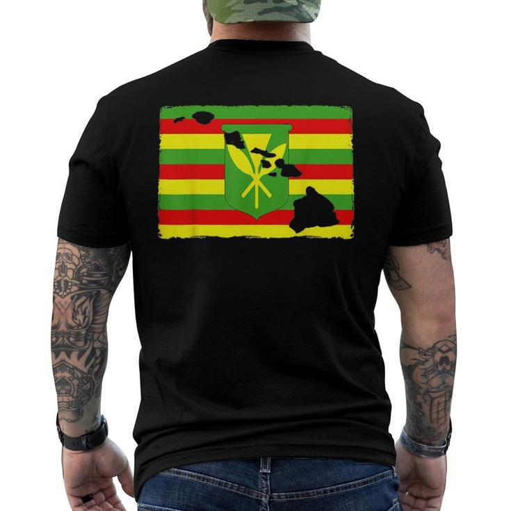 Hawaii Kanaka Maoli Flag Proud To Be Hawaiian Men's Back Print T-shirt