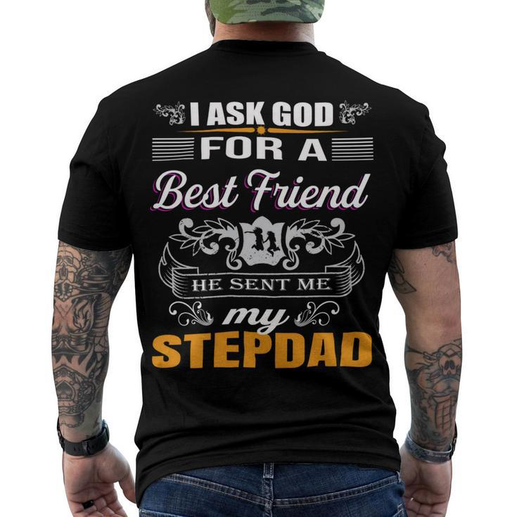 He Sent Me Stepdad Men's Crewneck Short Sleeve Back Print T-shirt