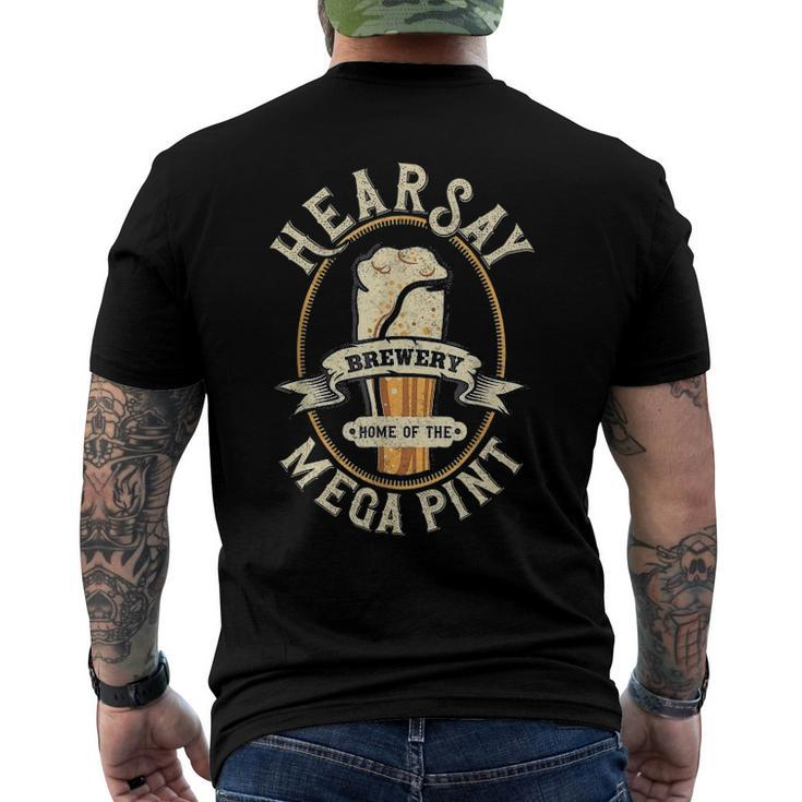 Hearsay Mega Pint Brewing Objection Hear Say Vintage Men's Crewneck Short Sleeve Back Print T-shirt
