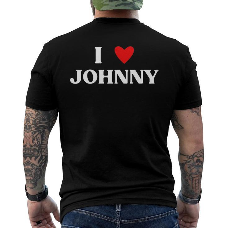 I Heart Johnny Red Heart Men's Back Print T-shirt