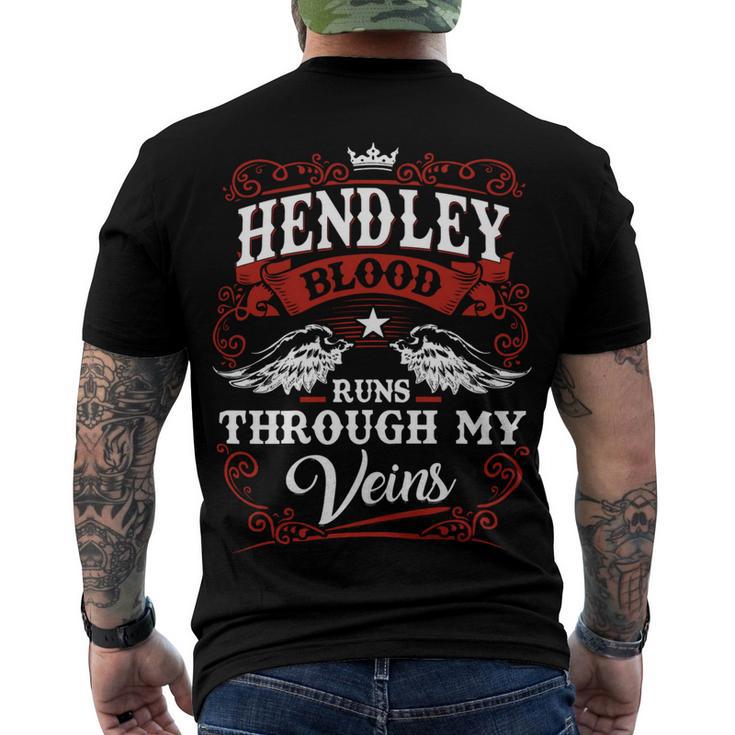 Hendley Name Shirt Hendley Family Name Men's Crewneck Short Sleeve Back Print T-shirt