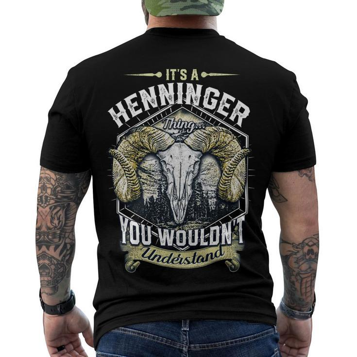 Henninger Name Shirt Henninger Family Name V5 Men's Crewneck Short Sleeve Back Print T-shirt