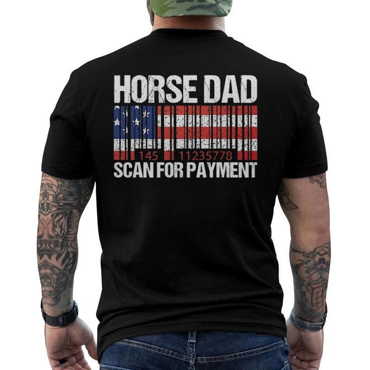 Horse Dad Scan For Payment Fathers Day Men's Back Print T-shirt