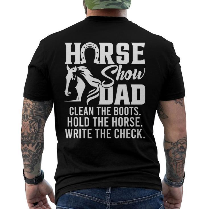 Mens Horse Show Dad Horse Horse Dad Men's Back Print T-shirt