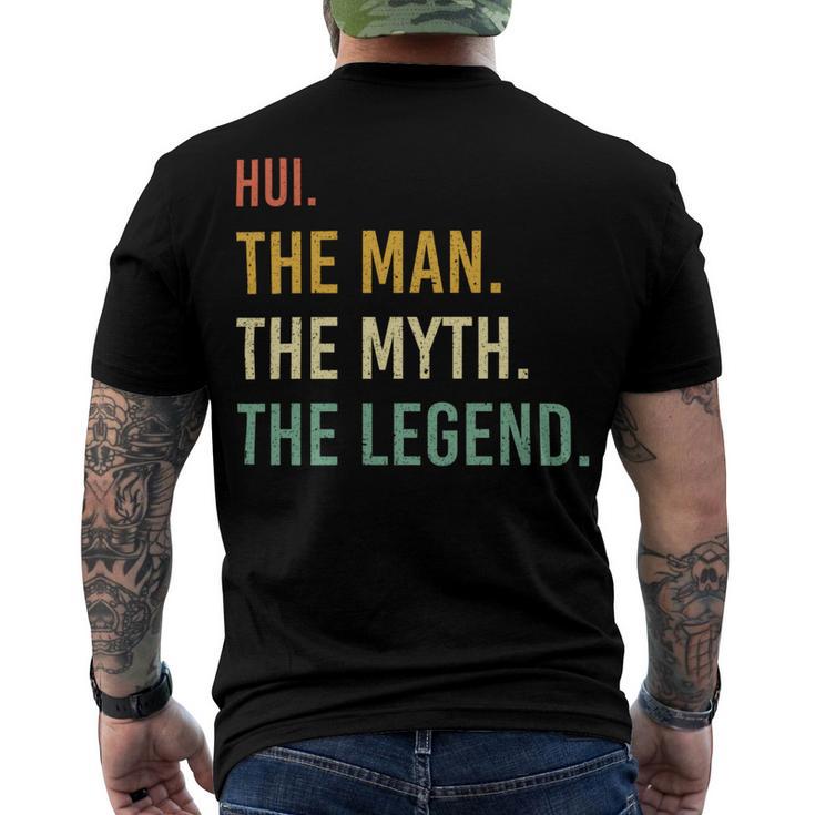 Hui Name Shirt Hui Family Name Men's Crewneck Short Sleeve Back Print T-shirt