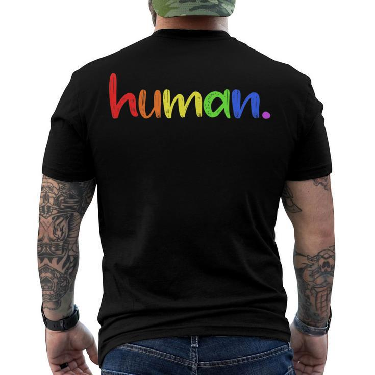 Human Lgbt Lesbian Pride Gay Pride Lgbt Pride Men's Back Print T-shirt