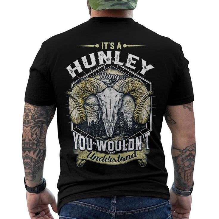 Hunley Name Shirt Hunley Family Name V2 Men's Crewneck Short Sleeve Back Print T-shirt