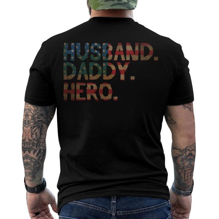 Husband Daddy Hero - 4Th Of July Fathers Day Dad Men's T-shirt Back Print