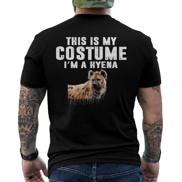 This Is My Hyena Costume Animal Graphic Halloween Men's Back Print T-shirt