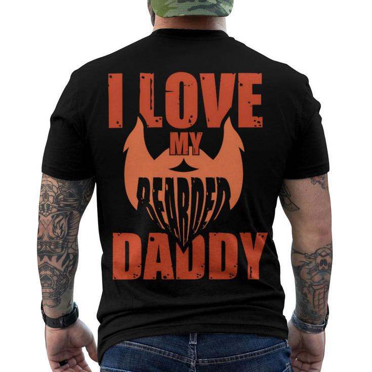 I Love My Bearded Daddy Fathers Day T Shirts Men's Crewneck Short Sleeve Back Print T-shirt