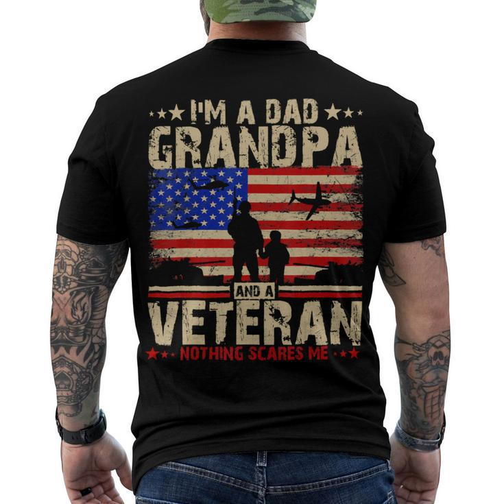 Independence Day 4Th Of July Im A Dad Grandpa And A Veteran Men's Crewneck Short Sleeve Back Print T-shirt
