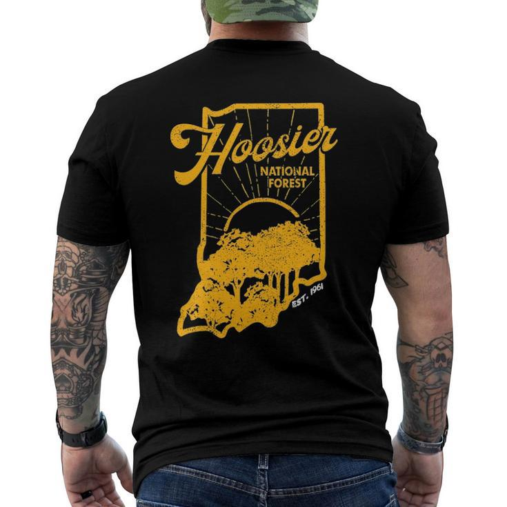 Indiana State Hoosier National Forest Retro Vintage Men's Back Print T-shirt