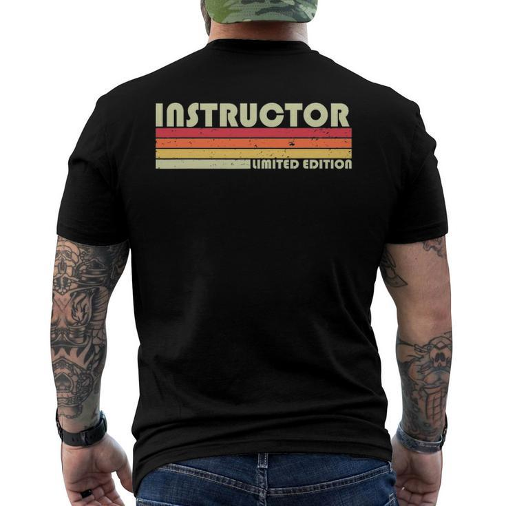Instructor Job Title Professional Worker Idea Men's Back Print T-shirt
