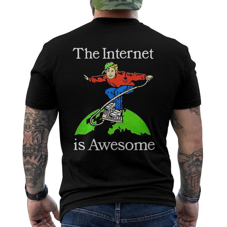 The Internet Is Awesome Internet Surfing Men's Back Print T-shirt