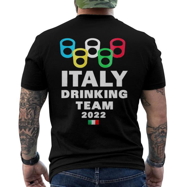 Italy Drinking Team Men's Back Print T-shirt