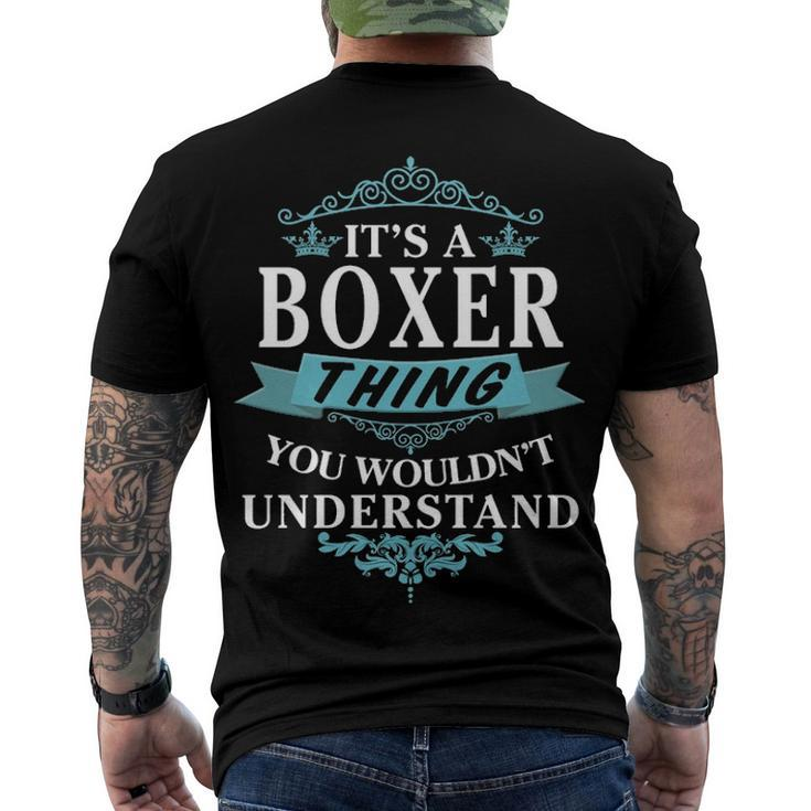 Its A Boxer Thing You Wouldnt Understand T Shirt Boxer Shirt Name Boxer Men's T-Shirt Back Print