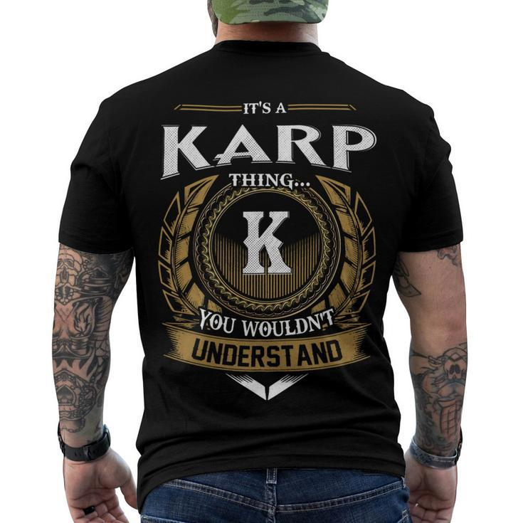 Its A Karp Thing You Wouldnt Understand Name Men's T-shirt Back Print