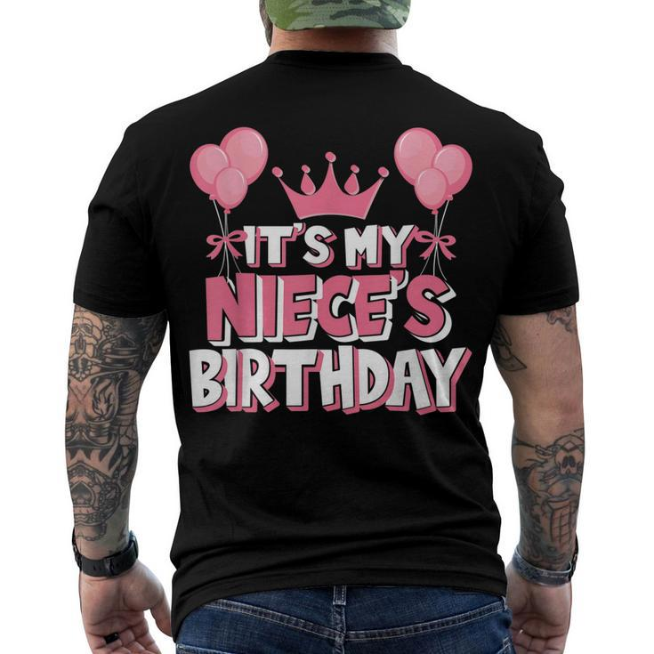 Its My Nieces Birthday Celebration Men's T-shirt Back Print