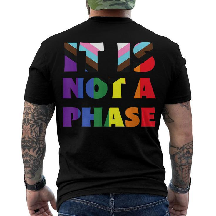 Its Not A Phase Lgbtqia Rainbow Flag Gay Pride Ally Men's Back Print T-shirt