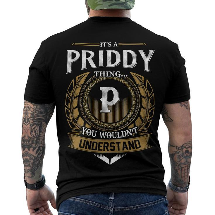Its A Priddy Thing You Wouldnt Understand Name Men's T-shirt Back Print